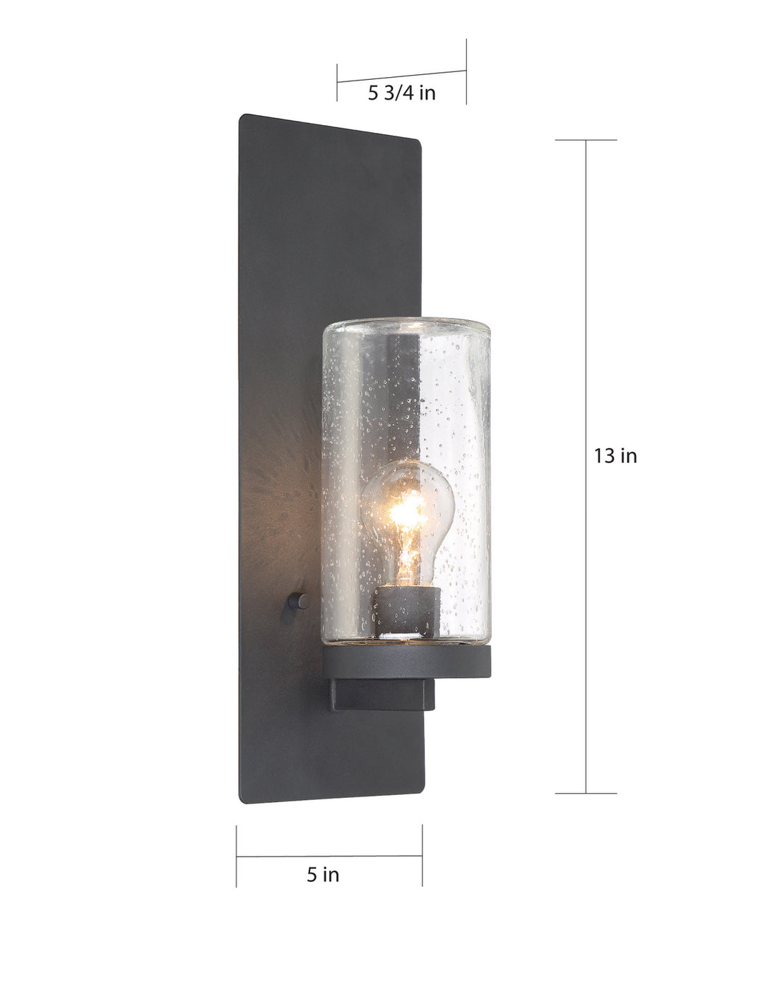 Nuvo Indie 60-6578 Wall Light - Textured Black