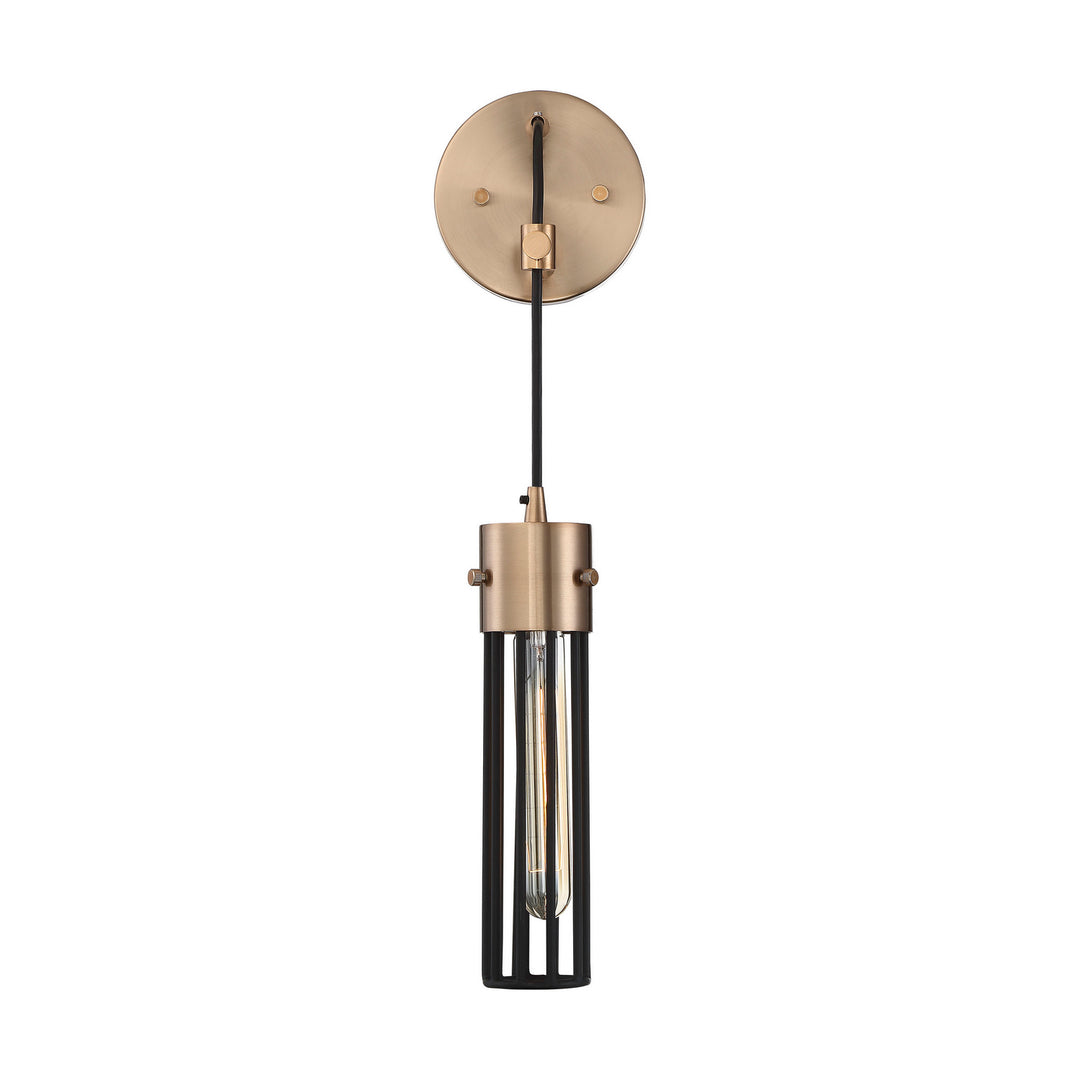 Nuvo Eaves 60-6611 Wall Light - Copper Brushed Brass / Matte Black
