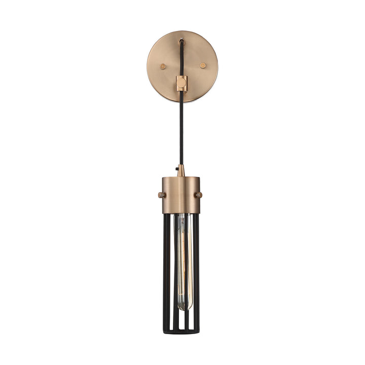 Nuvo Eaves 60-6611 Wall Light - Copper Brushed Brass / Matte Black