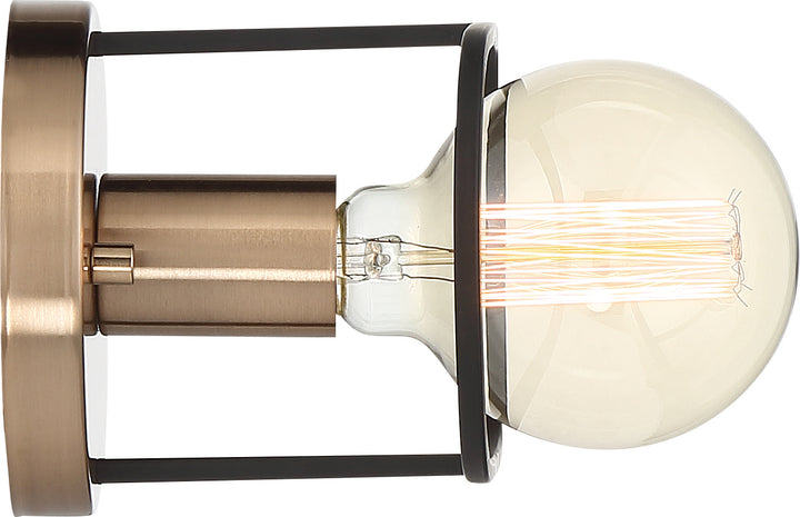 Nuvo Chassis 60-6651 Wall Light - Copper Brushed Brass / Matte Black