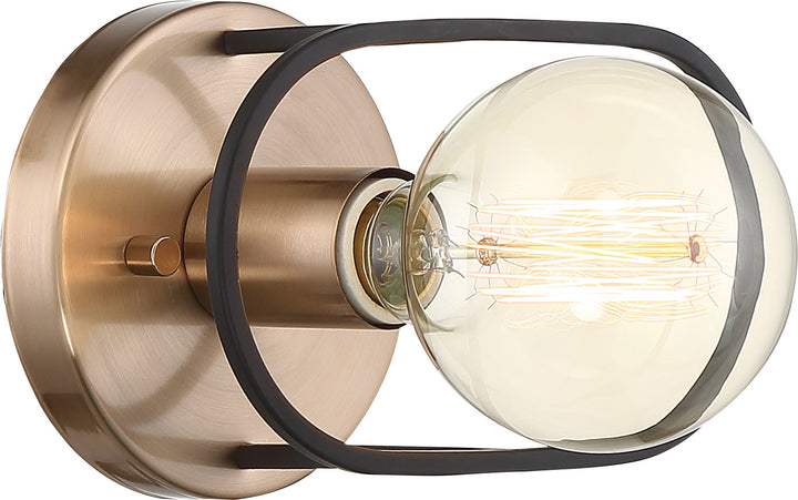 Nuvo Chassis 60-6651 Wall Light - Copper Brushed Brass / Matte Black