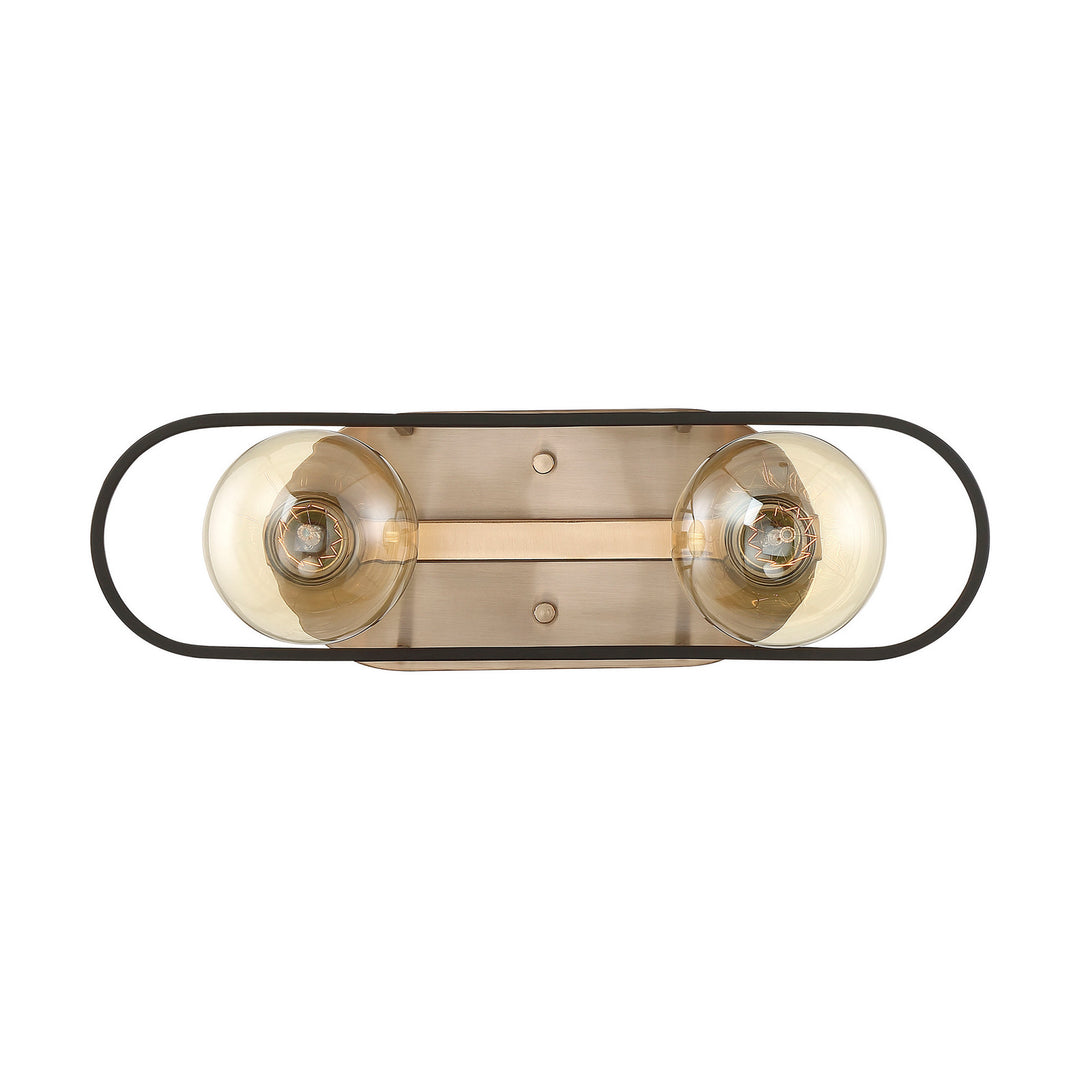 Nuvo Chassis 60-6652 Bath Vanity Light 16 in. wide - Copper Brushed Brass / Matte Black