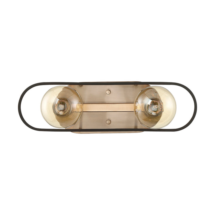 Nuvo Chassis 60-6652 Bath Vanity Light 16 in. wide - Copper Brushed Brass / Matte Black