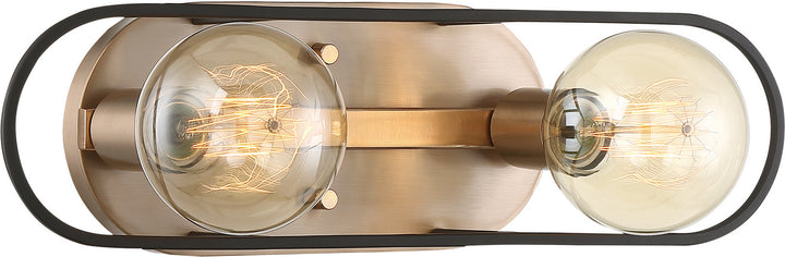 Nuvo Chassis 60-6652 Bath Vanity Light 16 in. wide - Copper Brushed Brass / Matte Black