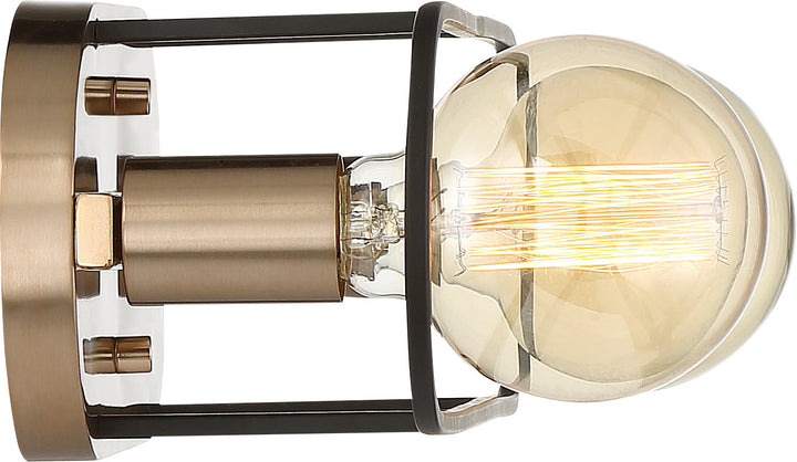 Nuvo Chassis 60-6652 Bath Vanity Light 16 in. wide - Copper Brushed Brass / Matte Black
