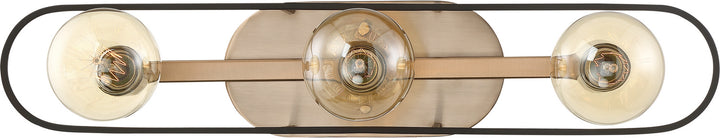 Nuvo Chassis 60-6653 Bath Vanity Light 24 in. wide - Copper Brushed Brass / Matte Black