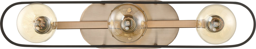 Nuvo Chassis 60-6653 Bath Vanity Light 24 in. wide - Copper Brushed Brass / Matte Black