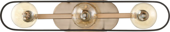 Nuvo Chassis 60-6653 Bath Vanity Light 24 in. wide - Copper Brushed Brass / Matte Black