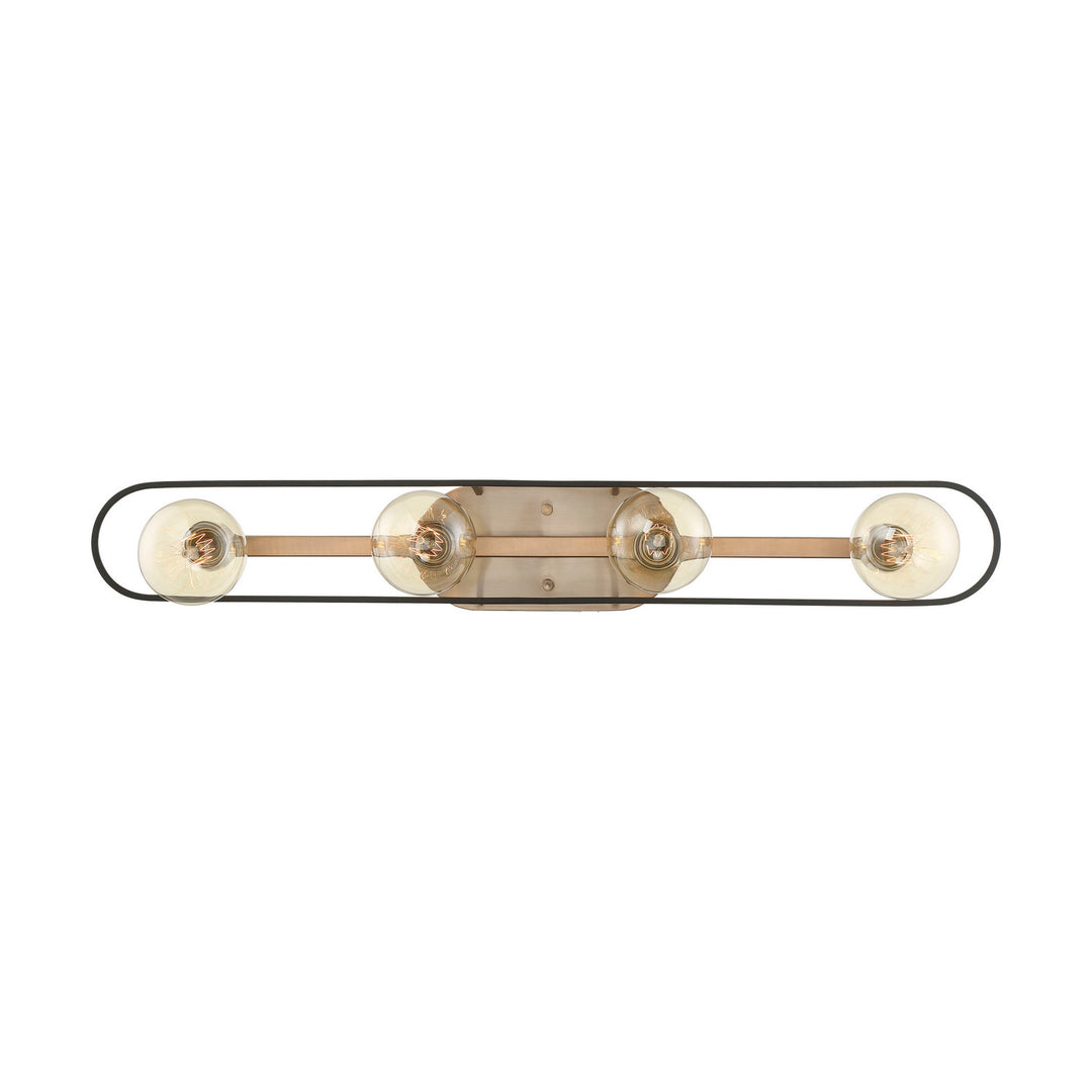Nuvo Chassis 60-6654 Bath Vanity Light 33 in. wide - Copper Brushed Brass / Matte Black