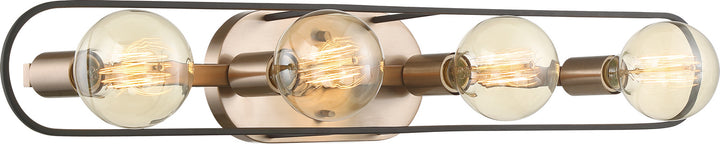 Nuvo Chassis 60-6654 Bath Vanity Light 33 in. wide - Copper Brushed Brass / Matte Black