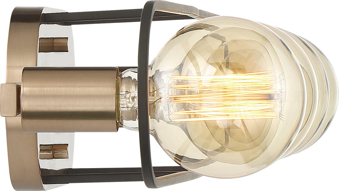 Nuvo Chassis 60-6654 Bath Vanity Light 33 in. wide - Copper Brushed Brass / Matte Black