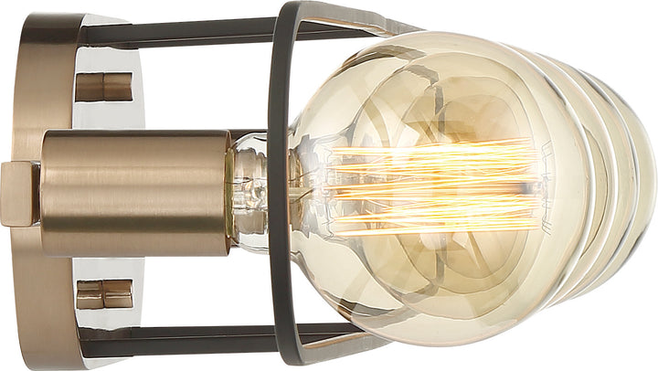 Nuvo Chassis 60-6654 Bath Vanity Light 33 in. wide - Copper Brushed Brass / Matte Black