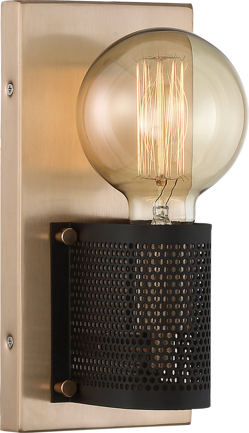 Nuvo Passage 60-6661 Wall Light - Copper Brushed Brass / Black