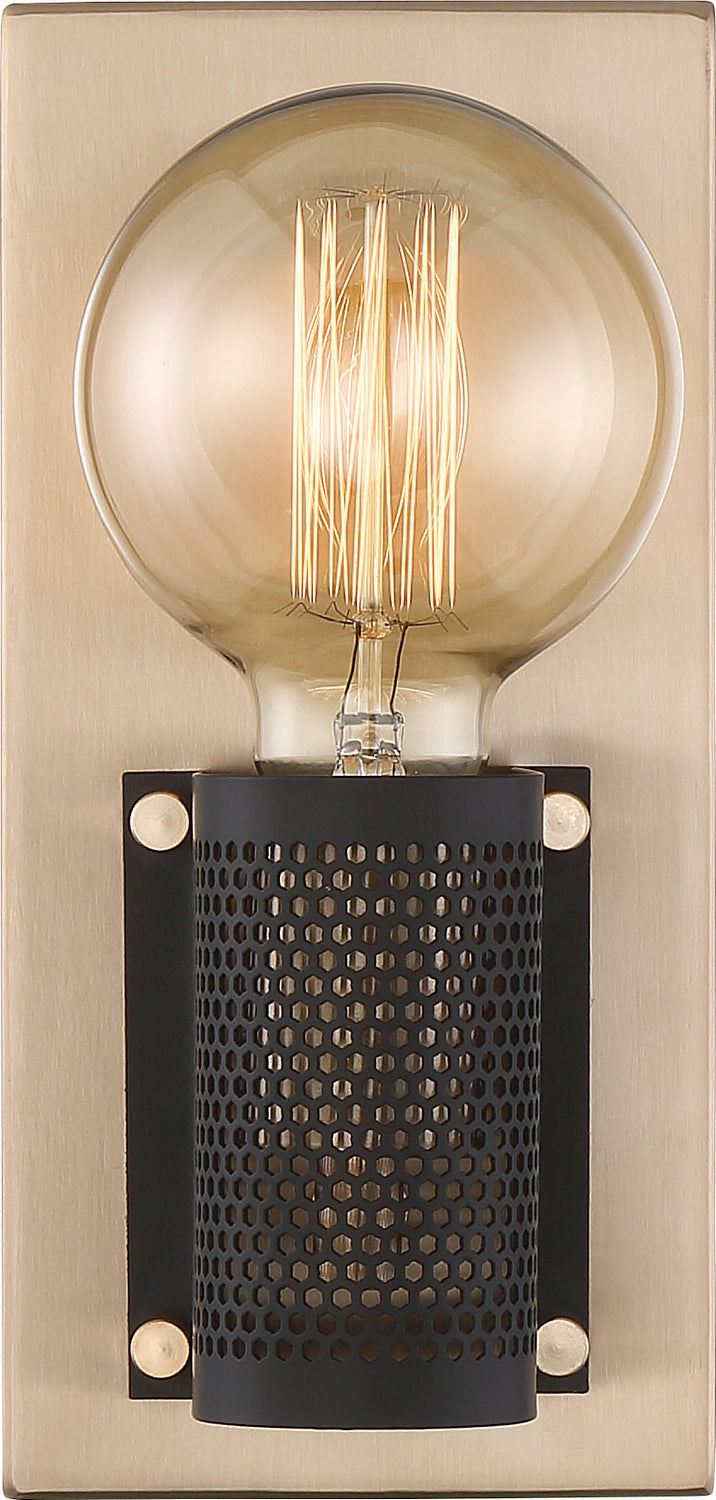Nuvo Passage 60-6661 Wall Light - Copper Brushed Brass / Black