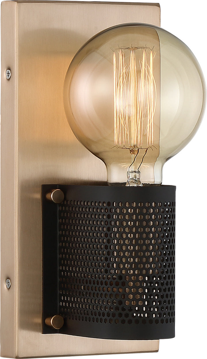 Nuvo Passage 60-6661 Wall Light - Copper Brushed Brass / Black