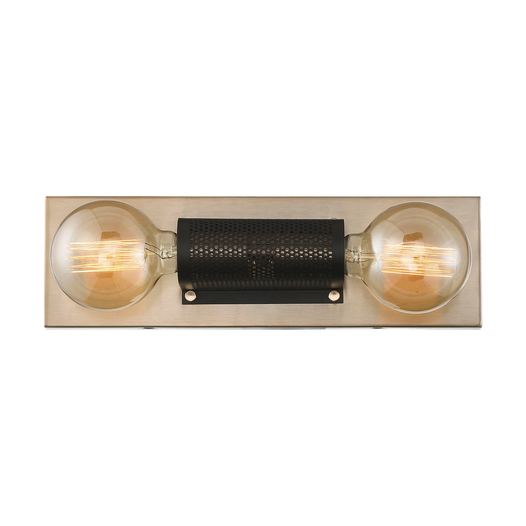 Nuvo Passage 60-6662 Bath Vanity Light 15 in. wide - Copper Brushed Brass / Black