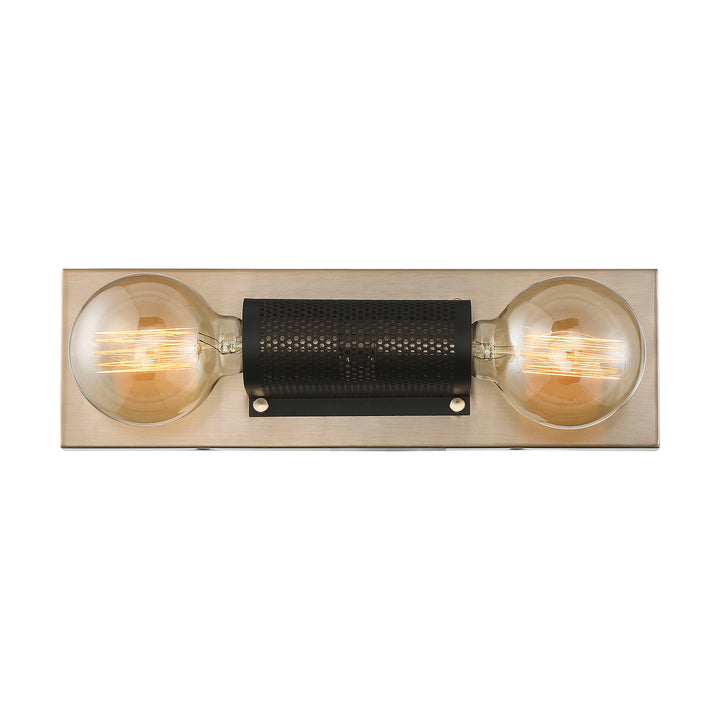 Nuvo Passage 60-6662 Bath Vanity Light 15 in. wide - Copper Brushed Brass / Black