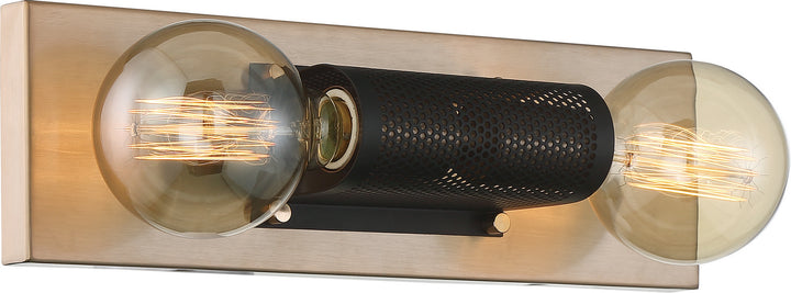Nuvo Passage 60-6662 Bath Vanity Light 15 in. wide - Copper Brushed Brass / Black