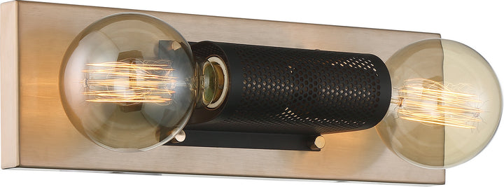 Nuvo Passage 60-6662 Bath Vanity Light 15 in. wide - Copper Brushed Brass / Black