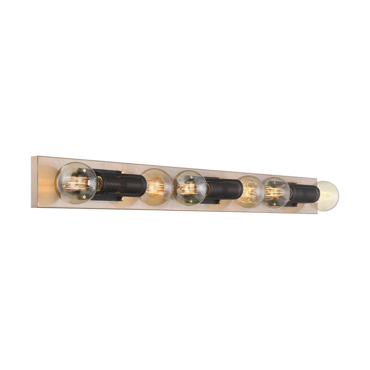 Nuvo Passage 60-6665 Bath Vanity Light 45 in. wide - Copper Brushed Brass / Black