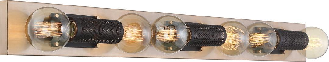 Nuvo Passage 60-6665 Bath Vanity Light 45 in. wide - Copper Brushed Brass / Black