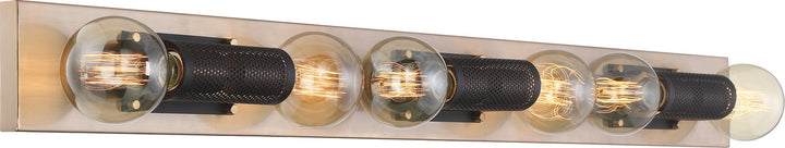 Nuvo Passage 60-6665 Bath Vanity Light 45 in. wide - Copper Brushed Brass / Black