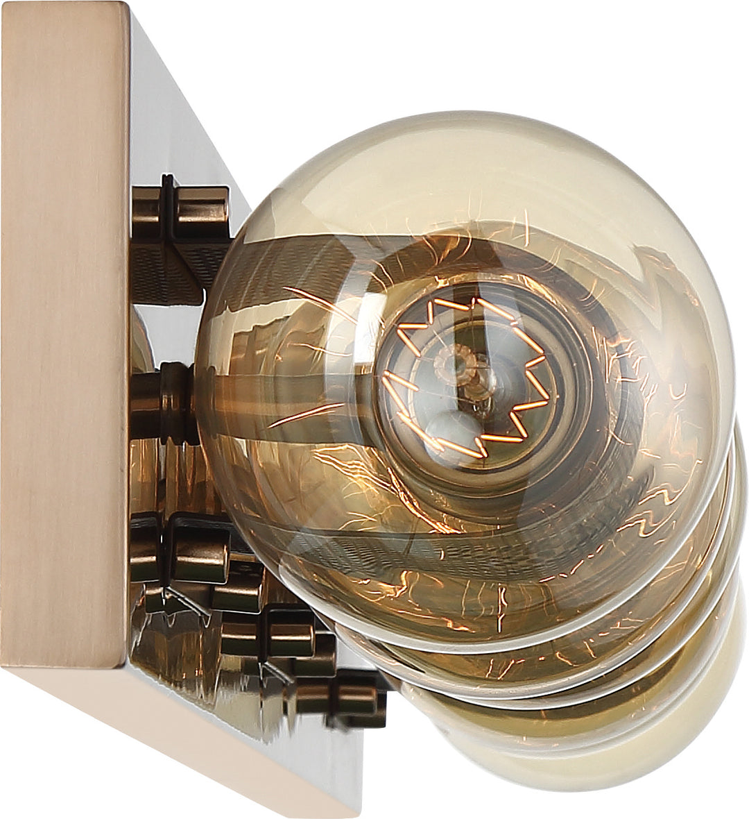 Nuvo Passage 60-6665 Bath Vanity Light 45 in. wide - Copper Brushed Brass / Black