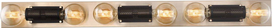 Nuvo Passage 60-6665 Bath Vanity Light 45 in. wide - Copper Brushed Brass / Black