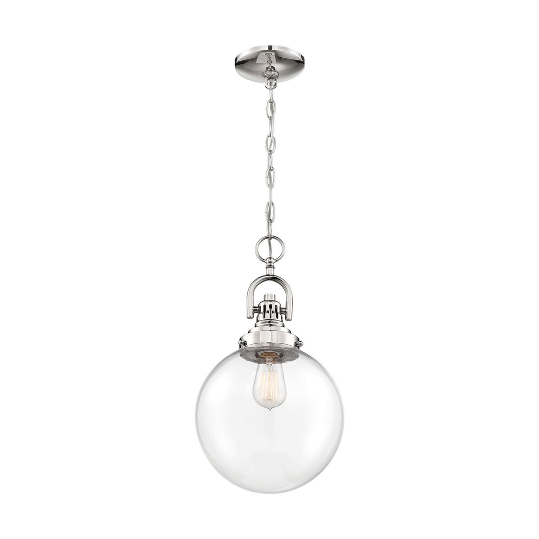 Nuvo Skyloft 60-6672 Pendant Light - Polished Nickel / Clear Glass