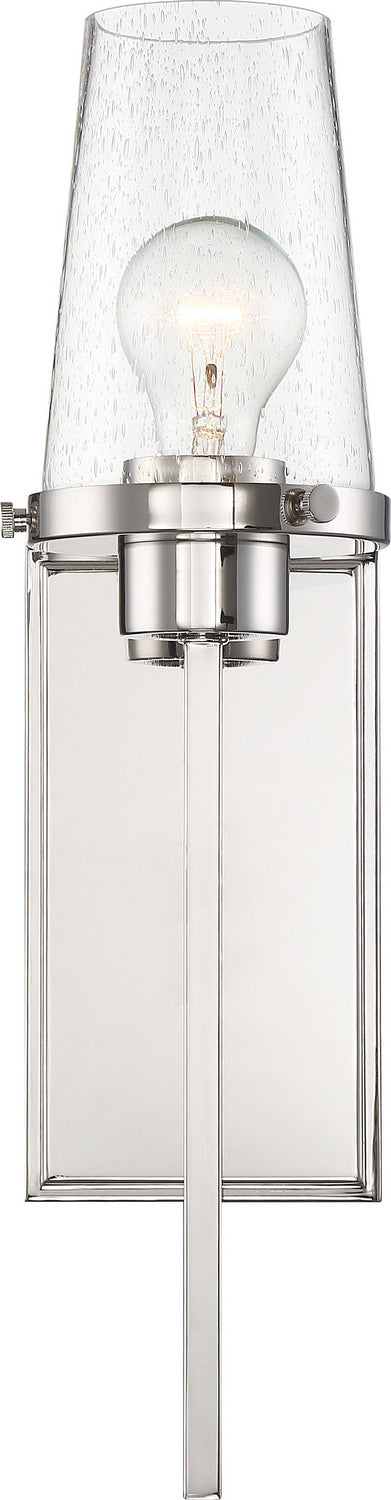Nuvo Rector 60-6678 Wall Light - Polished Nickel / Clear Seeded Glass
