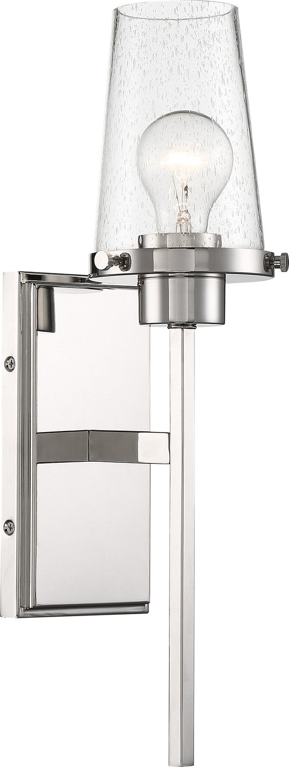 Nuvo Rector 60-6678 Wall Light - Polished Nickel / Clear Seeded Glass