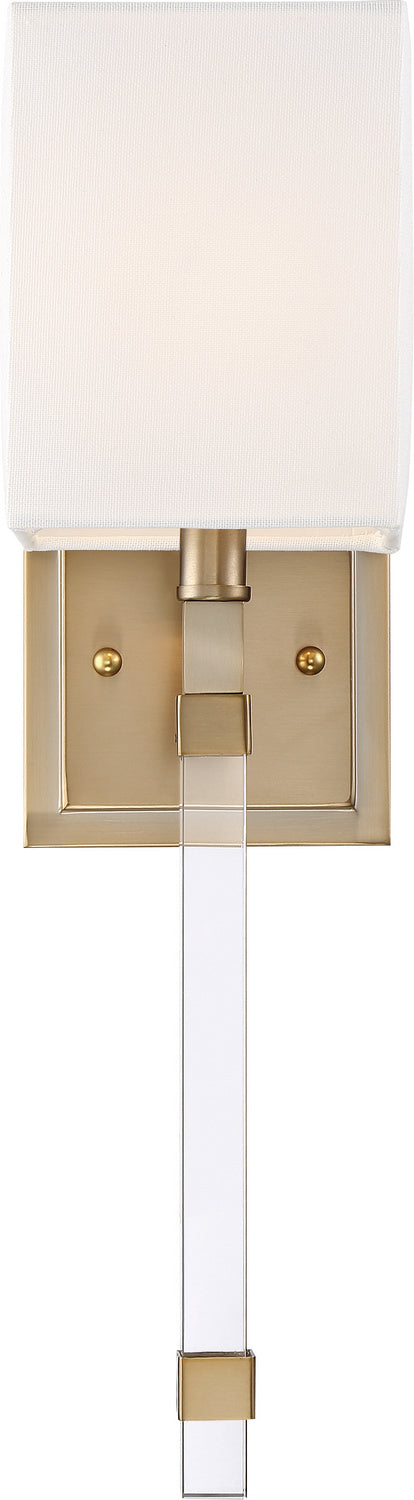 Nuvo Thompson 60-6681 Wall Light - Burnished Brass / White