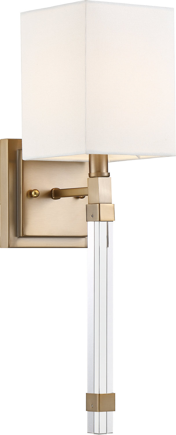 Nuvo Thompson 60-6681 Wall Light - Burnished Brass / White