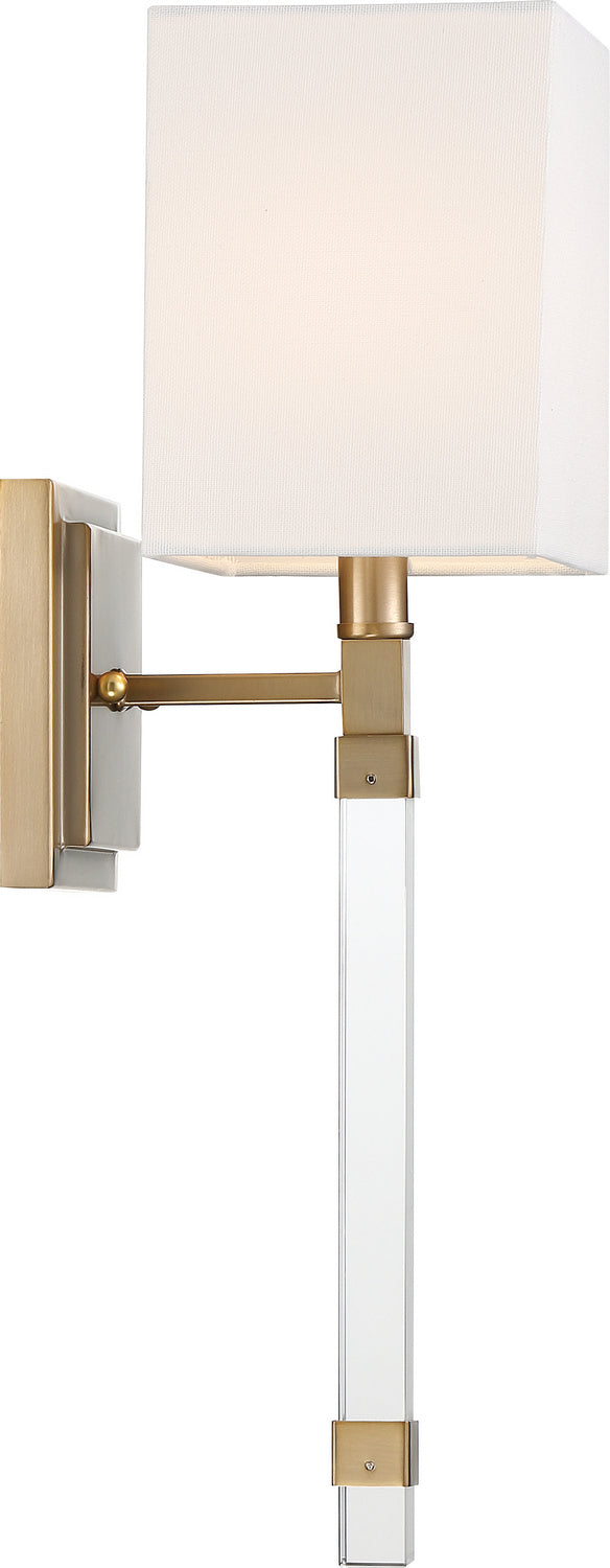 Nuvo Thompson 60-6681 Wall Light - Burnished Brass / White