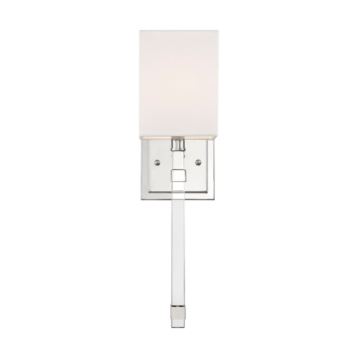 Nuvo Thompson 60-6682 Wall Light - Polished Nickel / White Fabric
