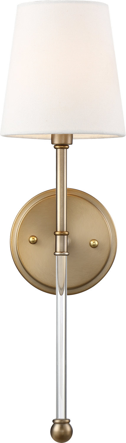 Nuvo Olmstead 60-6687 Wall Light - Burnished Brass / White