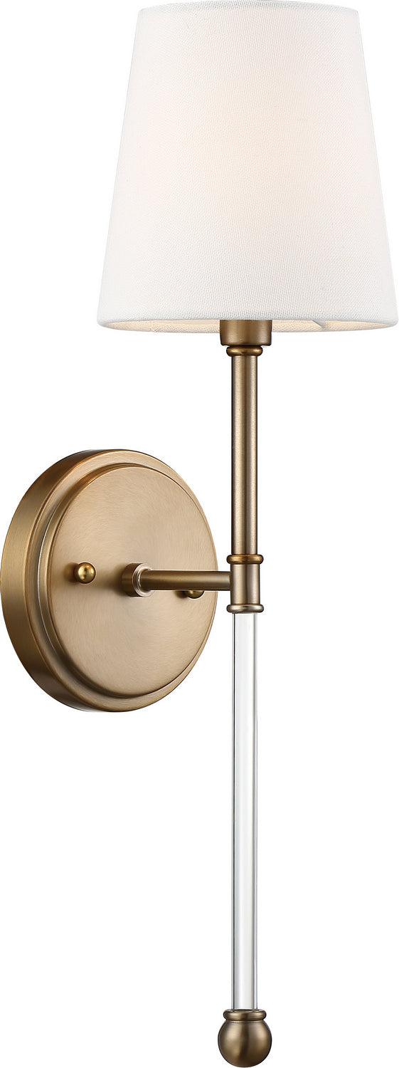 Nuvo Olmstead 60-6687 Wall Light - Burnished Brass / White