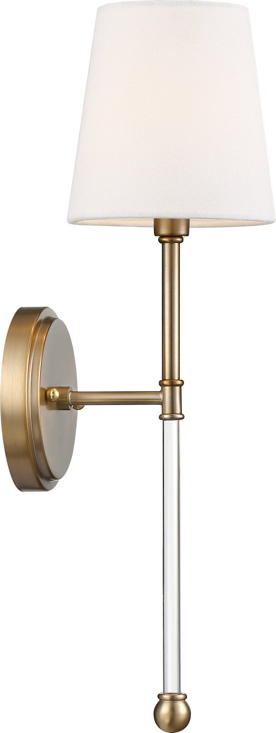 Nuvo Olmstead 60-6687 Wall Light - Burnished Brass / White