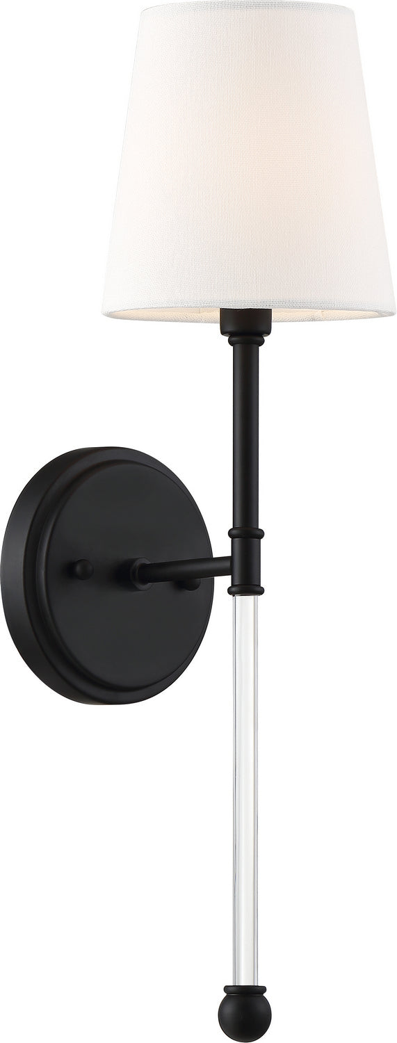 Nuvo Olmstead 60-6689 Wall Light - Aged Bronze / White Fabric