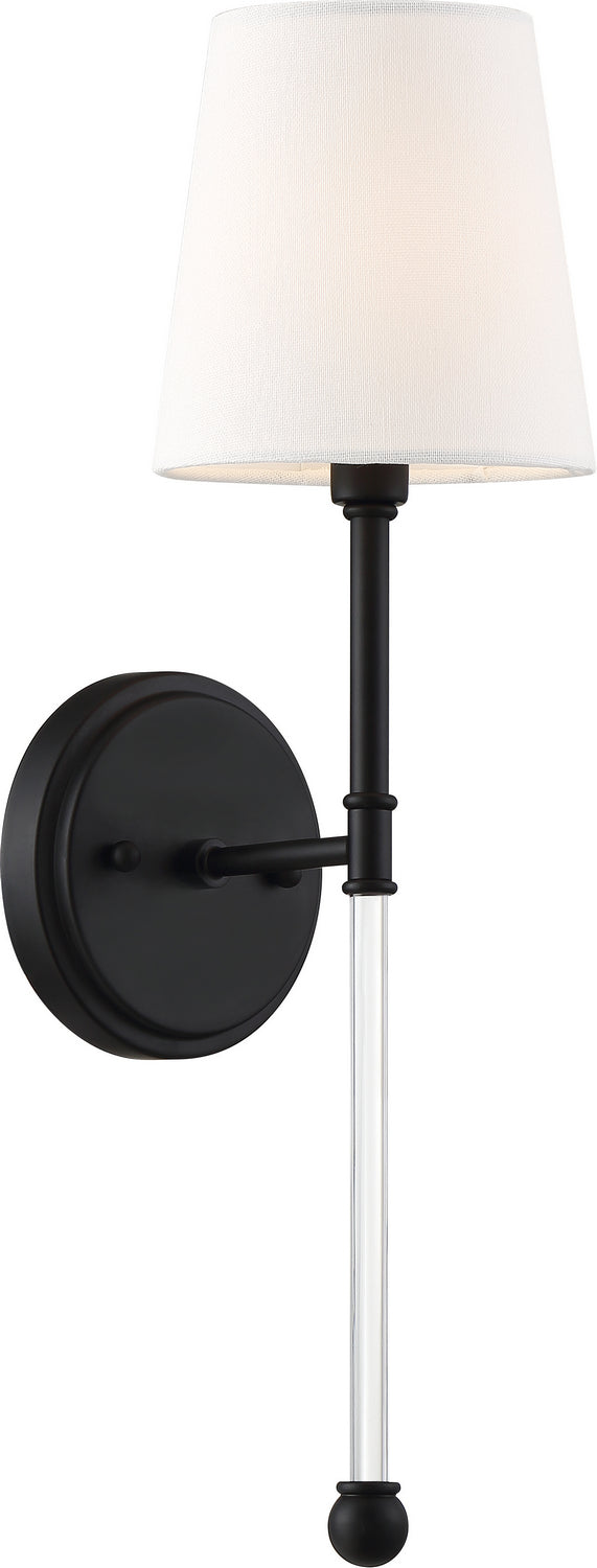 Nuvo Olmstead 60-6689 Wall Light - Aged Bronze / White Fabric
