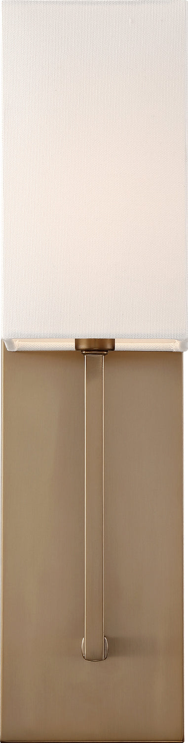 Nuvo Vesey 60-6692 Wall Light - Burnished Brass / White