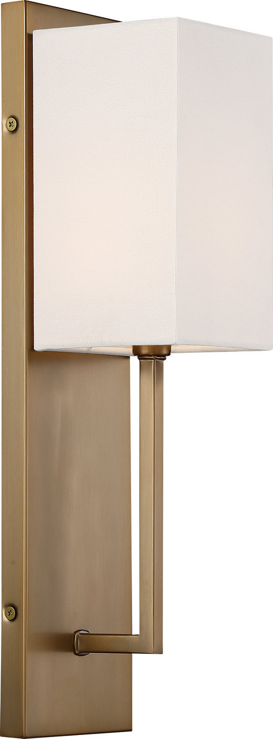 Nuvo Vesey 60-6692 Wall Light - Burnished Brass / White