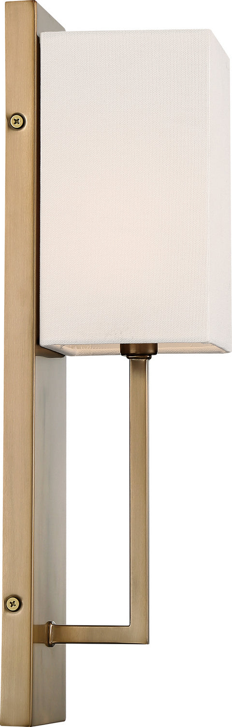 Nuvo Vesey 60-6692 Wall Light - Burnished Brass / White