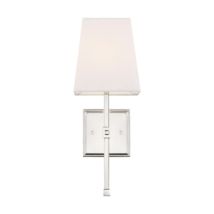 Nuvo Highline 60-6708 Wall Light - Polished Nickel / White Fabric