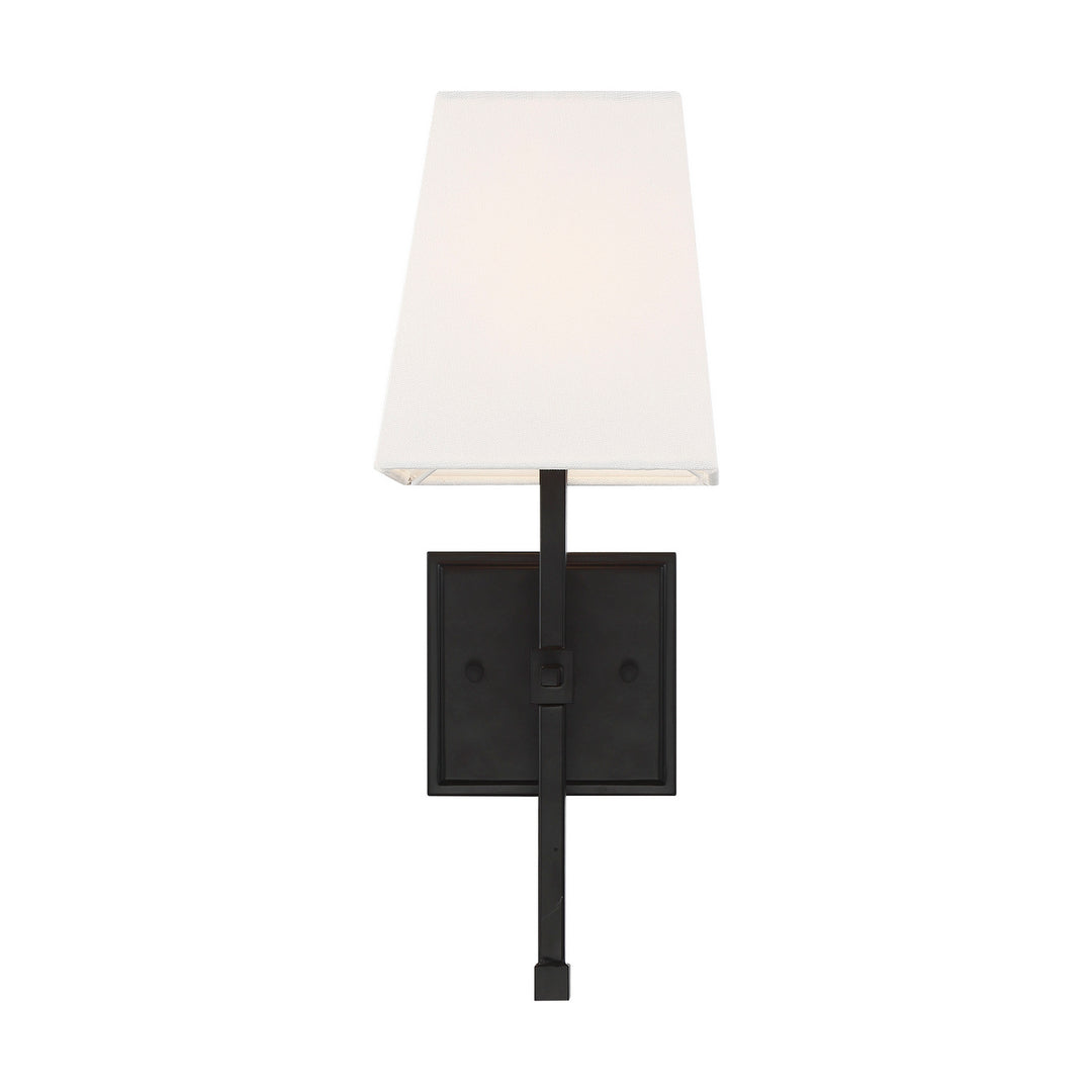 Nuvo Highline 60-6709 Wall Light - Aged Bronze / White Fabric