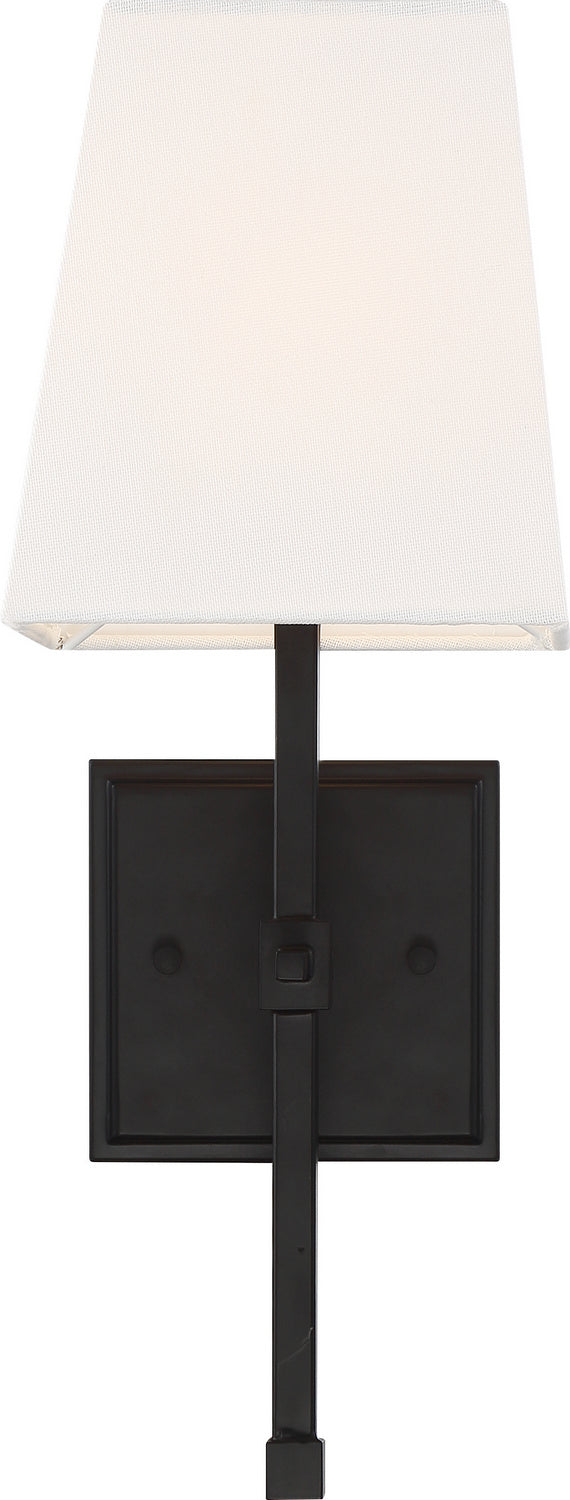 Nuvo Highline 60-6709 Wall Light - Aged Bronze / White Fabric