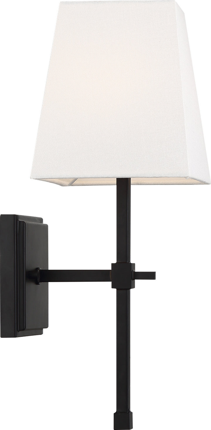 Nuvo Highline 60-6709 Wall Light - Aged Bronze / White Fabric