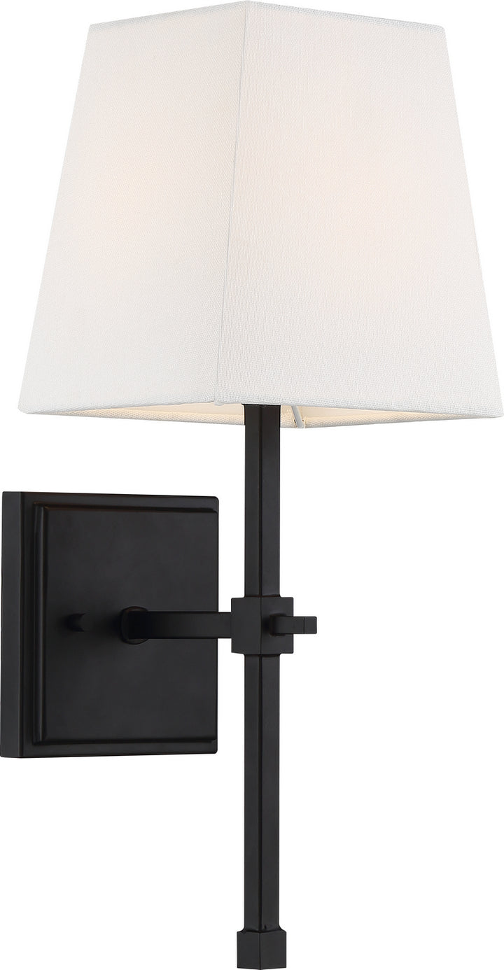 Nuvo Highline 60-6709 Wall Light - Aged Bronze / White Fabric