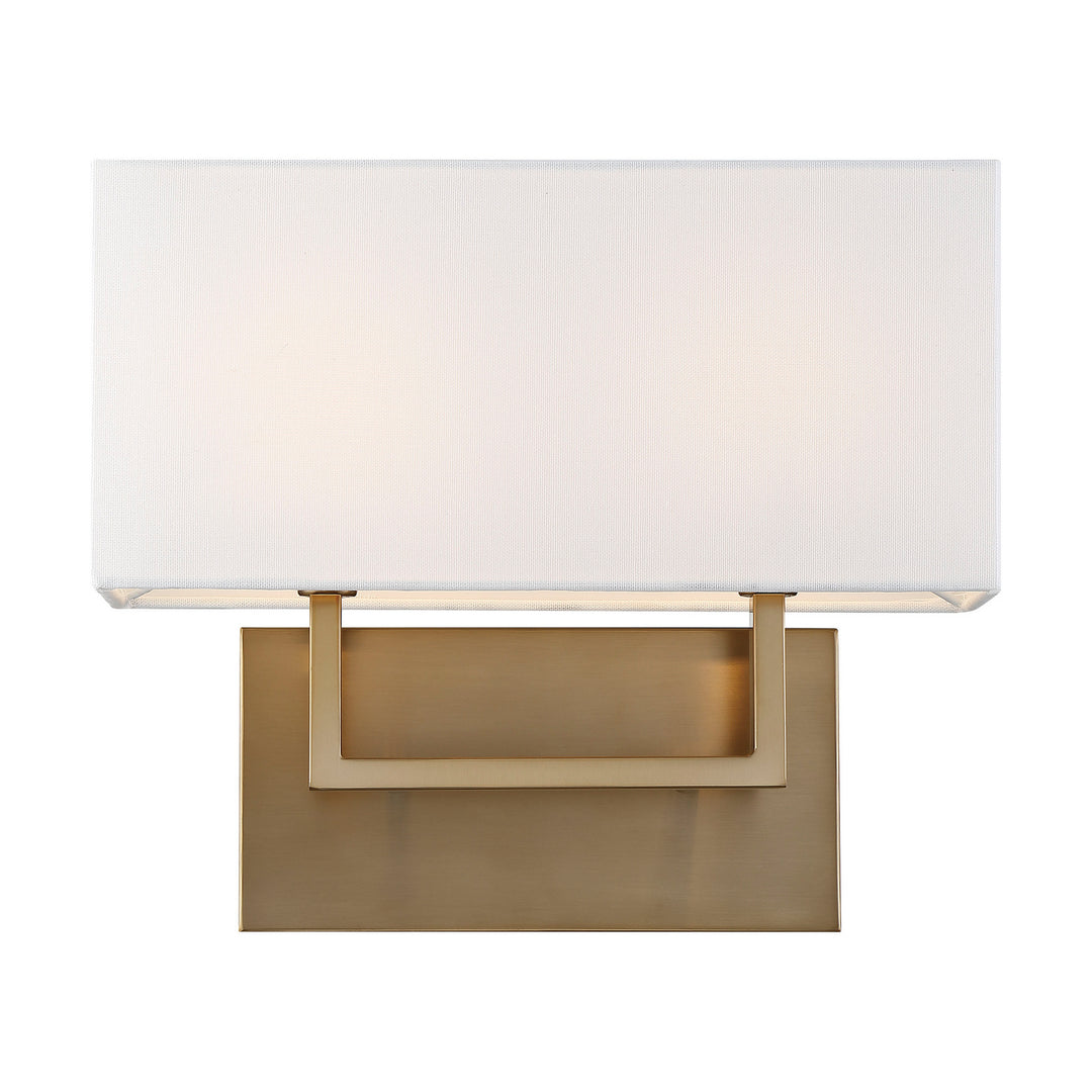 Nuvo Tribeca 60-6717 Wall Light - Burnished Brass / White