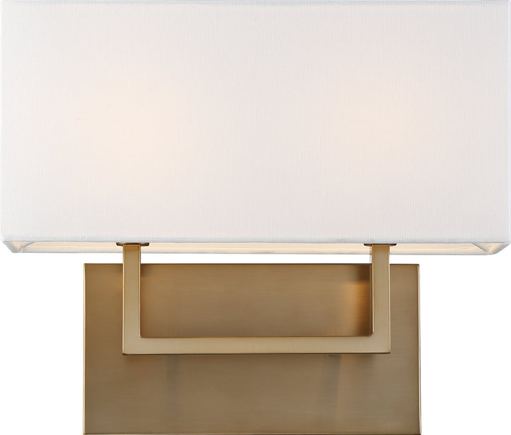 Nuvo Tribeca 60-6717 Wall Light - Burnished Brass / White
